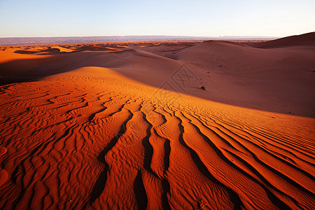 沙丘偏远沙漠中未被破坏的沙丘图片