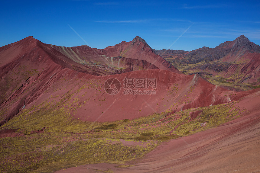 秘鲁库斯科地区维尼昆卡的徒步旅行场景蒙大纳德西特科洛雷斯,彩虹山图片