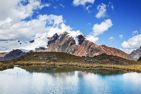美丽的山脉景观科迪勒拉胡亚瓦什,秘鲁,南美洲图片