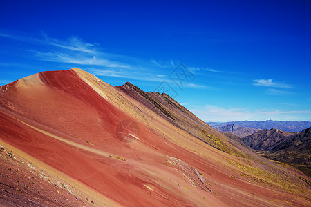 秘鲁库斯科地区维尼昆卡的徒步旅行场景蒙大纳德西特科洛雷斯,彩虹山图片