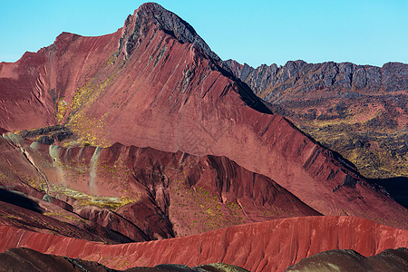 秘鲁库斯科地区维尼昆卡的徒步旅行场景蒙大纳德西特科洛雷斯,彩虹山图片