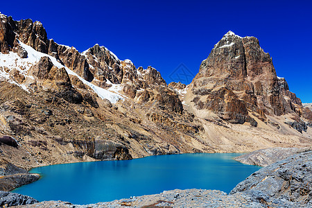杭州风景美丽的山脉景观科迪勒拉胡亚瓦什,秘鲁,南美洲背景