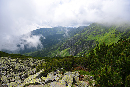 山坡山峰的山脉蓝天景观图片