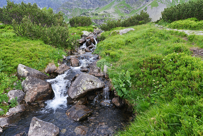 山中流水的小溪