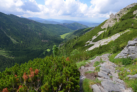 山坡山峰的山脉蓝天景观图片