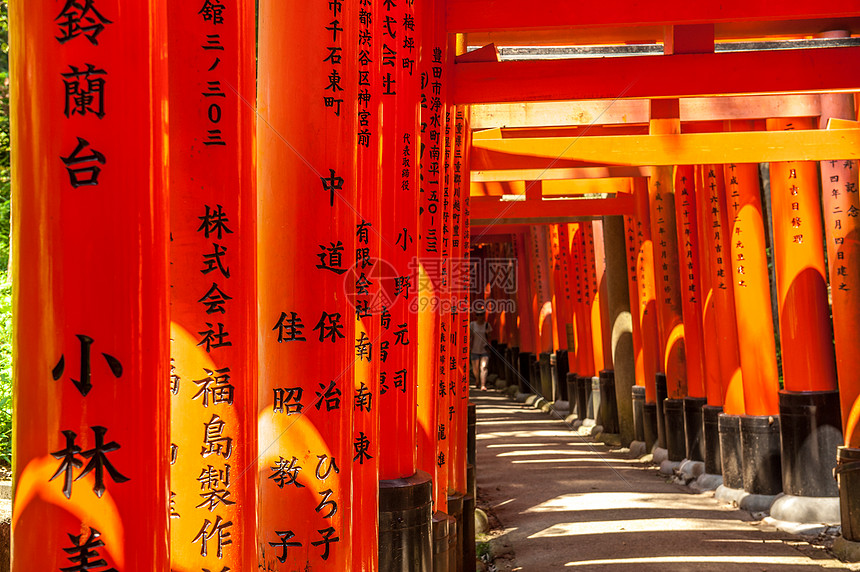 木托里大门福希米伊纳里神社 京都 日本高清图片下载 正版图片 摄图网