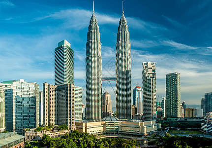 吉隆坡天际线俯瞰,马来西亚背景图片