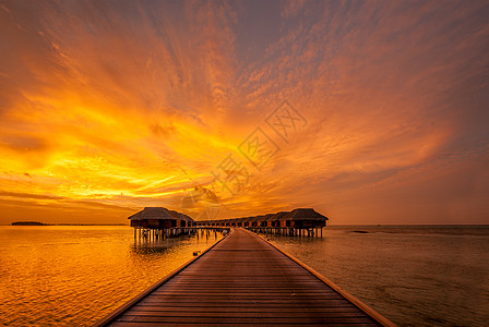 马尔代夫海滩日落美丽的日尔代夫海滩图片