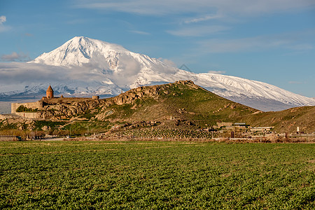 亚美尼亚古老的修道院KhorVirap,背景Ararat山成立于21662图片