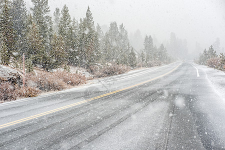 雪后故宫暴风雪开始后的雪路背景