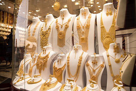 时尚珠宝黄色白色黄金,家橱窗店图片