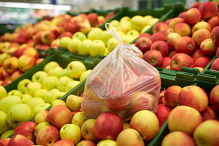 水果,收获,食物销售袋成熟苹果杂货店市场图片