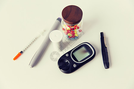 糖尿病保健工具静物图片