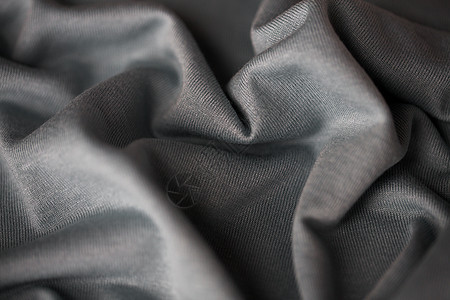 纺品纹理皱巴巴的灰色棉物背景灰色纺品物背景图片