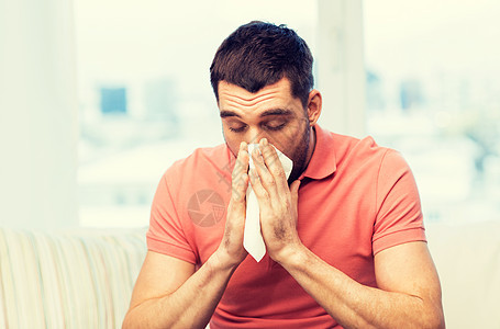 保健,流感,过敏,卫生人们的生病的男人家里鼻子纸巾病人家里着餐巾鼻子图片