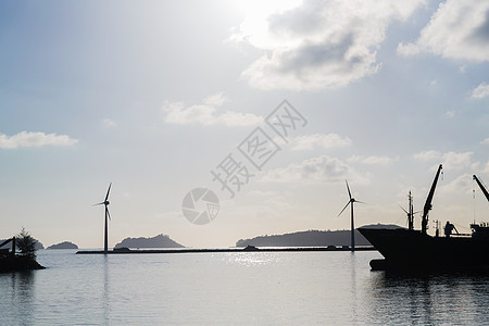 可再生能源技术电力海上风电场的涡轮机海岸风电场的涡轮机图片