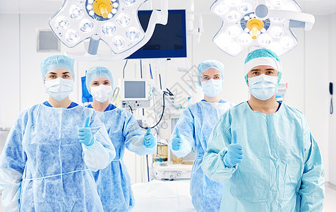 外科,医学人的群外科医生医院手术室里竖大拇指医院手术室的外科医生小图片