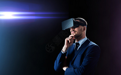 商业,人,增强现实现代技术商人黑色激光的虚拟耳机商人虚拟现实耳机黑色图片