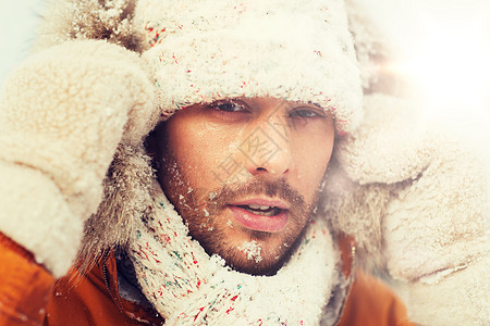 人,季节休闲的人冬天的衣服户外户外穿冬天衣服的人的脸图片