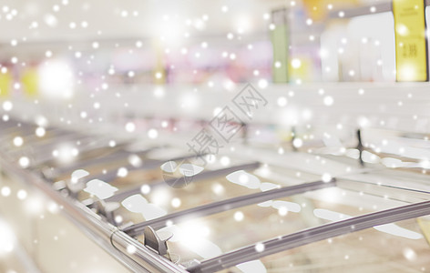 销售,购物,消费主义储存冰箱杂货店雪上杂货店的冰柜背景图片