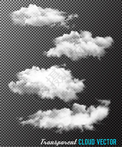 透明的云向量集合图片