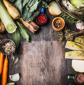 原始机蔬菜成分健康烹饪乡村木制背景,顶部景观,乡村食品,框架图片
