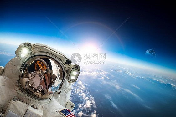 太空宇航员地球的背景下这幅图像的元素由美国宇航局提供图片