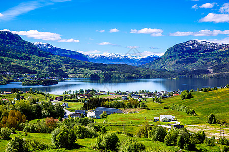 美丽的自然风光美丽的自然挪威自然景观背景