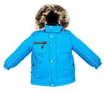 冬季保暖夹克隔离白色背景上图片