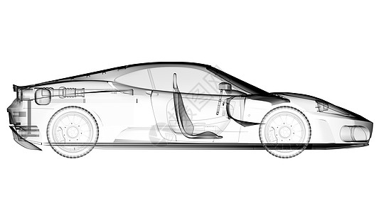 透明跑车汽车海绵高清图片