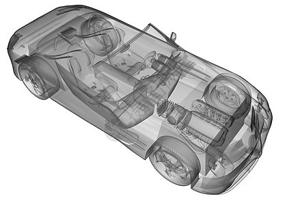 透明跑车隔离图片
