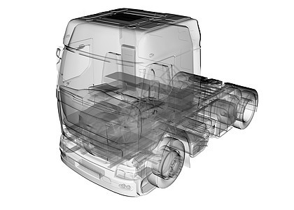 隔离透明卡车图片