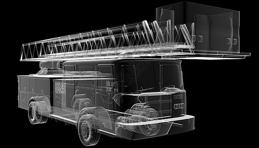 隔离透明消防车图片