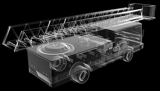 隔离透明消防车图片