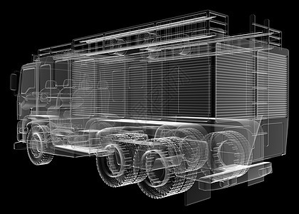隔离透明消防车图片
