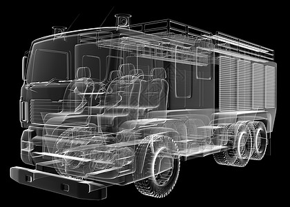 隔离透明消防车图片