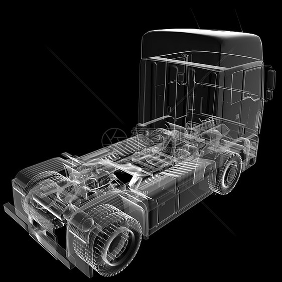 隔离透明卡车图片