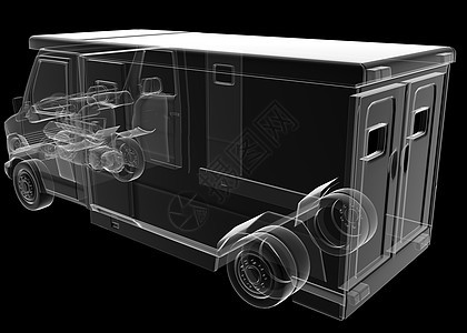 透明救护车卡车隔离图片