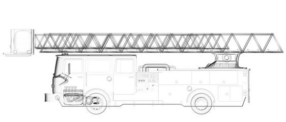 隔离透明消防车图片