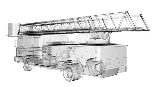 隔离透明消防车图片