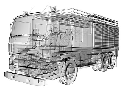 隔离透明消防车图片