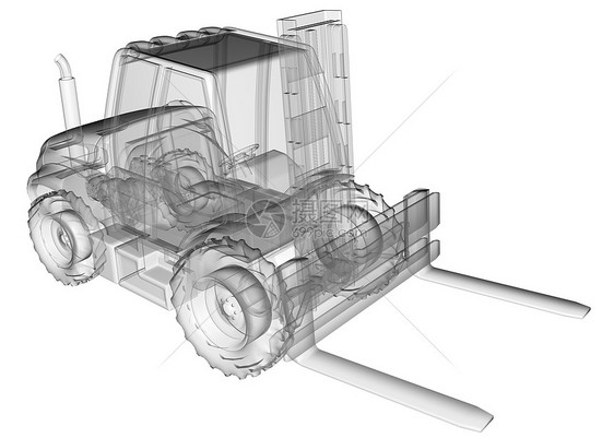 隔离透明叉车图片