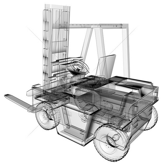 隔离透明叉车图片