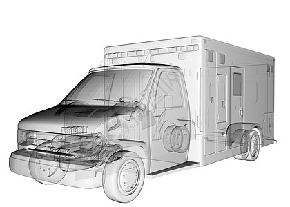 透明救护车卡车隔离图片