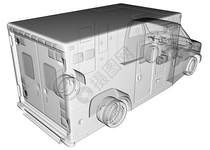 透明救护车卡车隔离图片
