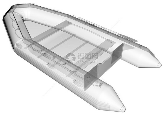 隔离透明橡胶船图片