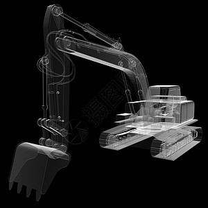 隔离透明挖掘机图像图片