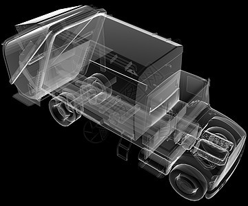 隔离透明清洁卡车图片