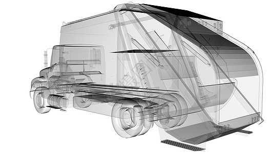 隔离透明清洁卡车图片