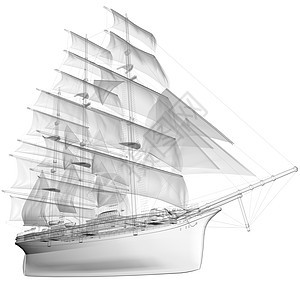 透明帆船图片